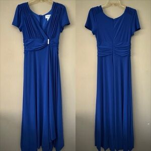 Anny Lee Royal Blue Fit and Flare Column Shape Dress M